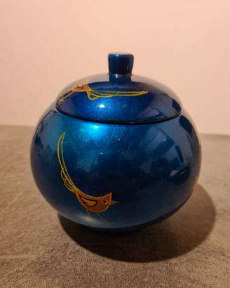 Vaso Contenitore Blu decorato