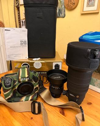 Fotocamera Nikon D5 piu ottiche