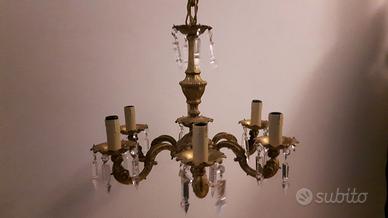 Lampadario in ottone