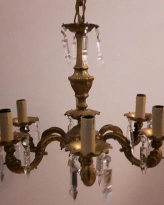 Lampadario in ottone