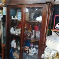 vetrina stile antico 900 di mogano firmato 