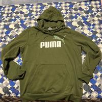 Felpa puma tg M verde cappuccio