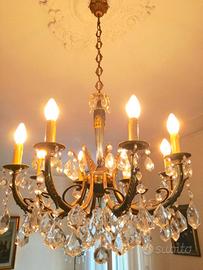 SCONTO lampadario anni '60 con cristalli vintage