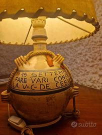 Lampada vintage da tavolo artigianale in ceramica