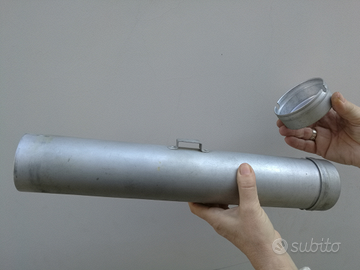 Porta progetti documenti fogli alluminio cilindro