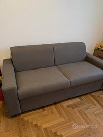 Divano letto 3 posti Gea in Nabuk Elephant