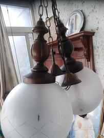 coppia lampadari vintage anni 70 