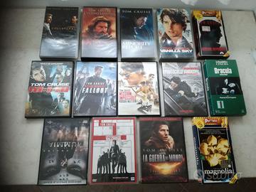 TUTTO TOM CRUISE 7 DVD ORIGINALI + 7 VHS SUOI FILM