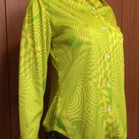 Camicia Rave anni 90, Retrò Optical Print, Groovy