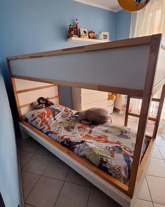 letto kura +materasso +cassetti+doppio letto