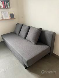 Divano letto 3 posti grigio IKEA