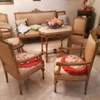 Antiquariato Soggiorno dorato Luigi XVI