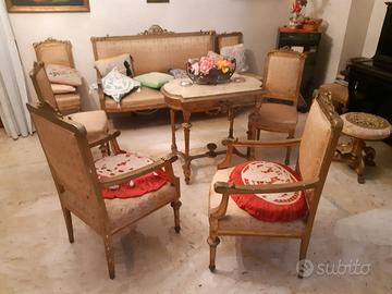 Antiquariato Soggiorno dorato Luigi XVI