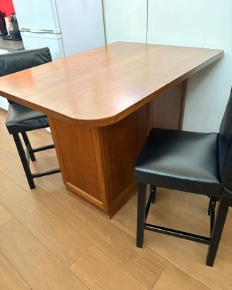 Tavolo a Penisola per Cucina in rovere antico