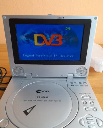 LETTORE DVD DVB TV AV PORTATILE MIYOTA 7'' 