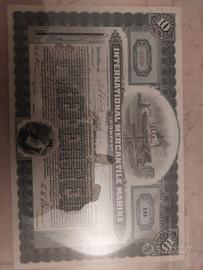 certificato azionario storico marina mercantile