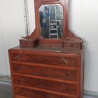 comò anni 40 con specchiera 
