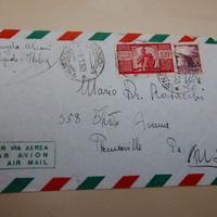 Busta 1950 da VIGNOLA per USA - Mista Democratica