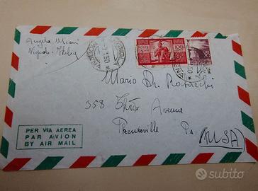Busta 1950 da VIGNOLA per USA - Mista Democratica