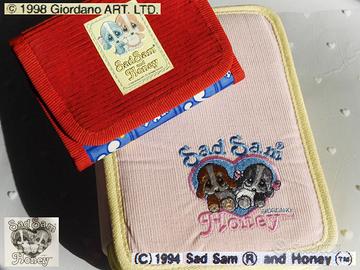 ♥ Vintage 1990 SAD SAM Honey Portafoglio Astuccio