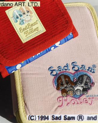 ♥ Vintage 1990 SAD SAM Honey Portafoglio Astuccio