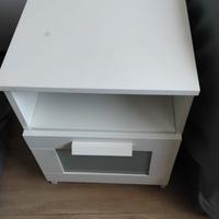 Comodino Ikea BRIMNES bianco