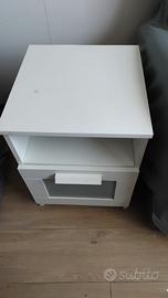 Comodino Ikea BRIMNES bianco