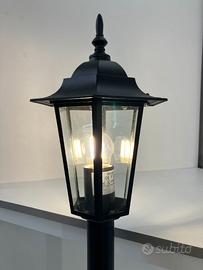 Lampada terra lanterna esagonale nero H.105 IP44