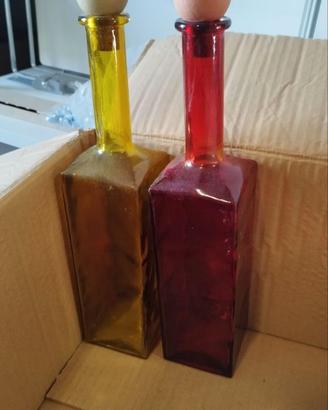Bottiglie vetro colorate