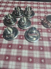 Set tazzine vintage acciaio inox inossidabile