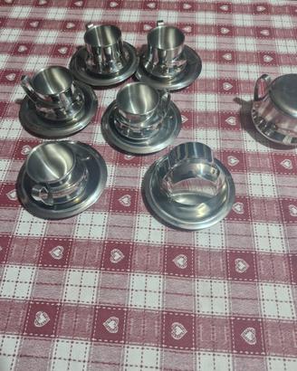 Set tazzine vintage acciaio inox inossidabile