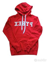 Felpa PYREX rossa con cappuccio