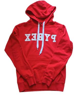 Felpa PYREX rossa con cappuccio