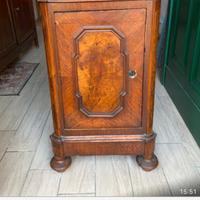 Comodino noce con marmo originale