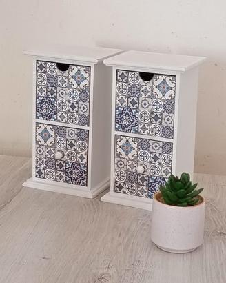 set cassettiere shabby