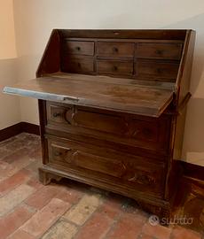 Antica Ribaltina secrétaire in legno massello