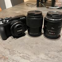 Canon Eos m6 mark 2 + 3 obiettivi + adattatore