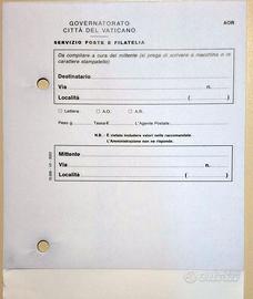 715 - MODULI - POSTE VATICANE - RACCOMANDATA