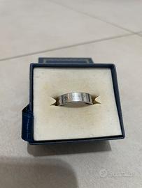 Anello a fascia Mooby in Acciaio con Diamante