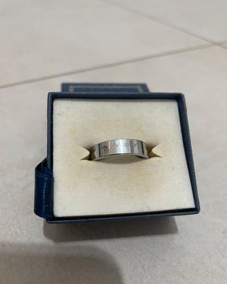 Anello a fascia Mooby in Acciaio con Diamante