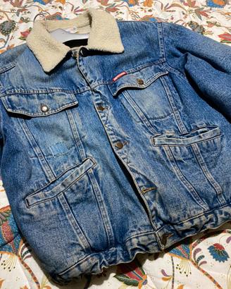 Giubbotto jeans AMERICANINO con pelo