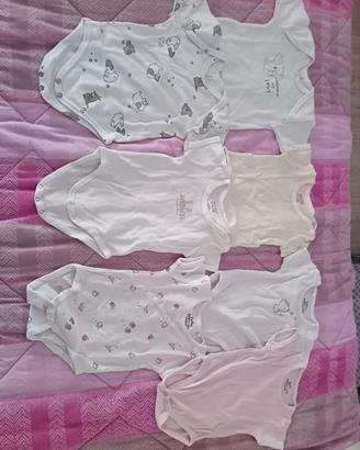 Body maniche corte 1-3 e 3 mesi