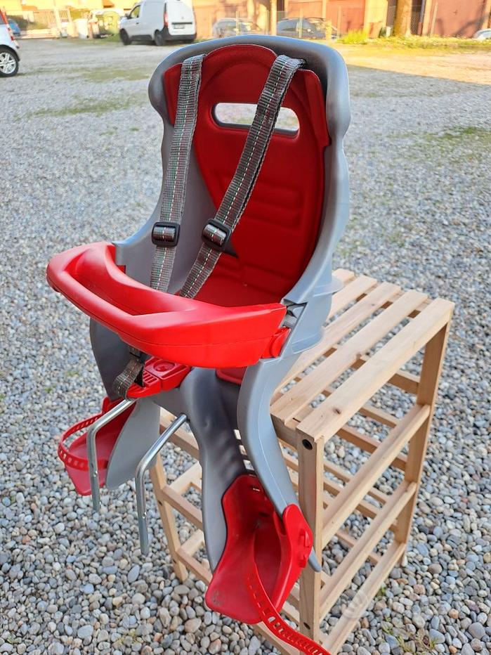 Seggiolino Bici Anteriore OKBABY Orion - Per Bambini 7 Mesi-15kg, Argento/Rosso, Norma UE - Foto 3
