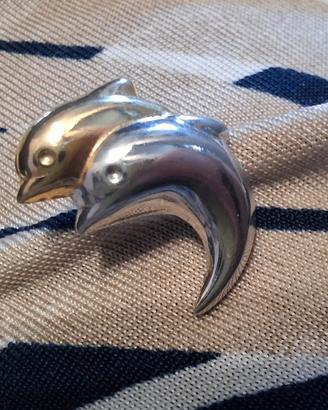 Spilla Argento 925 delfini
