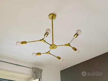 Lampadario Sputnik oro 6 luci – design moderno