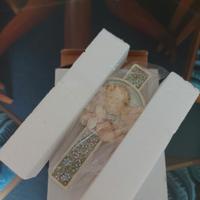 piccolo ornamento con angelo in  ceramica/resina