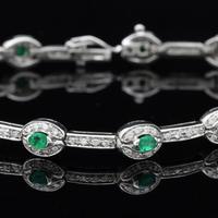 TENNIS BRACCIALE ORO BIANCO 18KT BRILLANTI BIANCHI