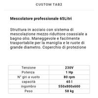 mescolatore professionale elettrico MC 65L