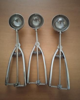 Set 3 Porzionatori Gelato in Acciaio Inox 