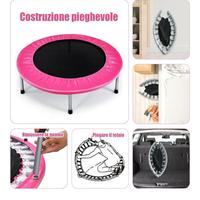 COSTWAY Mini Trampolino Elastico e Pieghevole